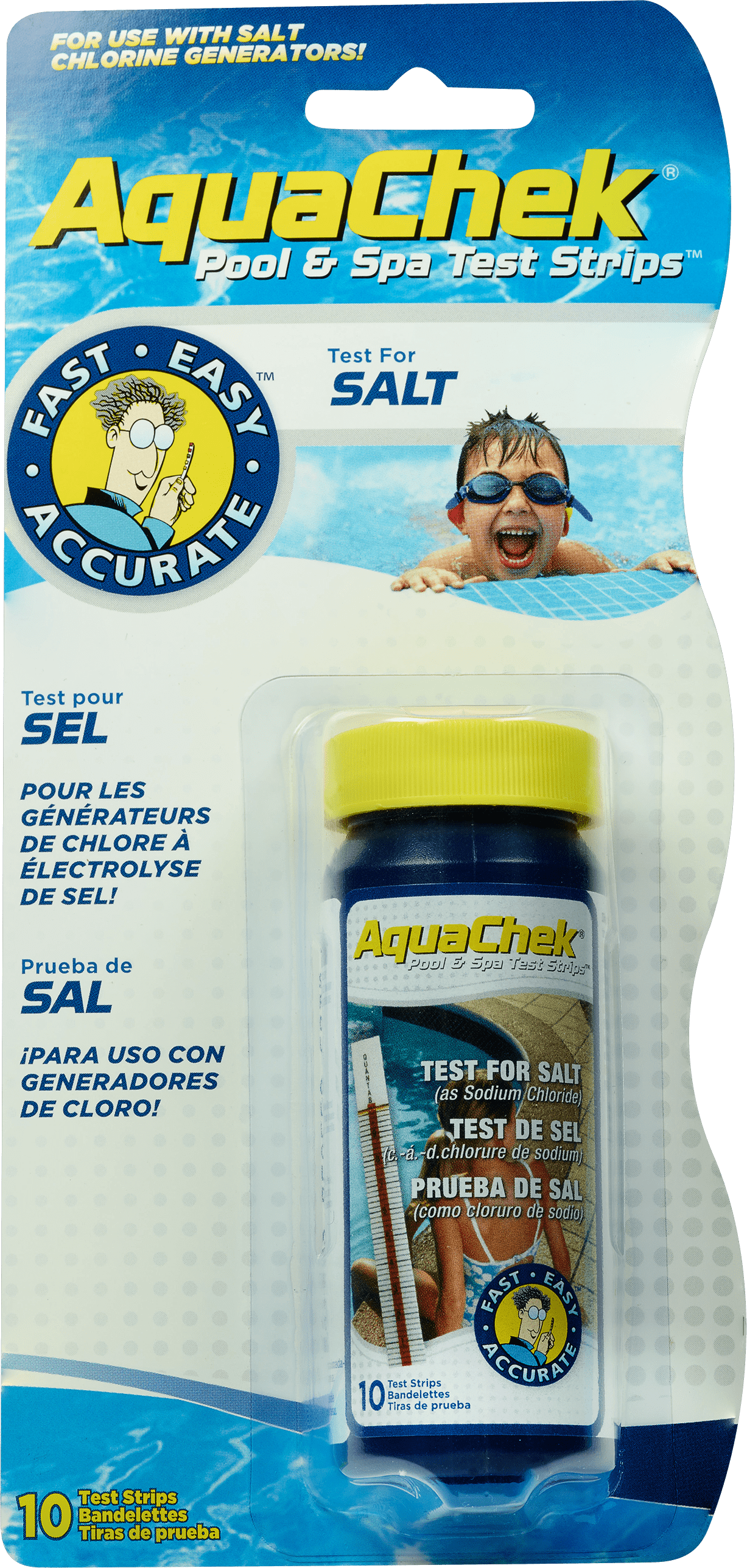 Aquachek Salt 10 Strip/Btl-White - GLOBAL POOL PRODUCTS